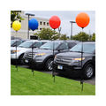 Car Dealer Depot Reusable Balloon Ground Pole Kit W/ Ground Spike: Happy Face 546-HA